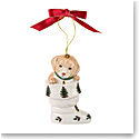 Spode Christmas Tree Puppy In Boot Ornament
