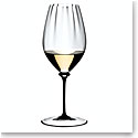 Riedel Fatto A Mano Performance Riesling, Black Stem, Clear Base Glass, Single