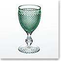 Vista Alegre Glass Bicos Bicolor Goblet with Green Top, Single
