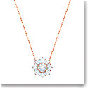Swarovski Crystal and Rose Gold Sunshine Pendant Necklace