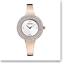 Swarovski Crystal Rose Watch, Metal Bracelet, White, Rose Gold