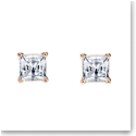 Swarovski Crystal and Rose Gold Attract Pierced Earrings, Pair