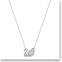 Swarovski Necklace Dancing Swan Necklace Crystal Rhodium Silver