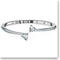 Swarovski Bracelet Attract Soul Bangle Heart Crystal Rhodium Silver S