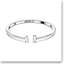 Swarovski Attract Cuff Bracelet, White, Rhodium Plated