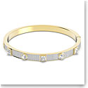 Swarovski Thrilling Deluxe Bangle Bracelet, White, Gold-Tone Plated S