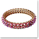 Swarovski Chroma Choker Necklace , Spike Crystals, Pink, Gold-Tone Plated