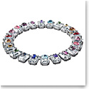 Swarovski Chroma Choker Necklace , Oversized Crystals, Multicolored, Rhodium Plated