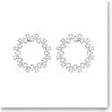 Swarovski Millenia Earrings, Circle, White, Rhodium Plated, Pair