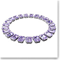 Swarovski Millenia Necklace, Octagon Cut Crystals, Purple, Rhodium Plated