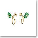 Swarovski Numina Earrings, Asymmetrical, Green, Gold-Tone Plated