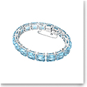 Swarovski Millenia Bracelet, Square Cut Crystals, Blue, Rhodium Plated