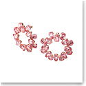 Swarovski Millenia Hoop Earrings, Pear Cut Crystals, Pink, Rose Gold-tone Plated