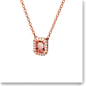Swarovski Millenia Necklace, Octagon Cut Swarovski Zirconia, Pink, Rose-Gold Tone Plated