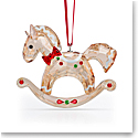 Swarovski Holiday Cheers Ornament Gold Rocking Horse