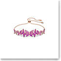 Swarovski Lilia Bracelet, Butterfly, Pink, Rose-Gold Tone Plated