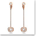 Swarovski Generation Ce Chain Crystal Rose Gold Earrings