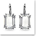 Swarovski Millenia Earrings, Octagon Cut Crystal, White, Rhodium Plated
