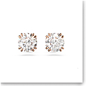 Swarovski Constella Stud Earrings, Round Cut, White, Rose Gold Tone Plated
