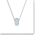 Swarovski Blue Crystal and Rhodium Plated Stone Pendant Necklace