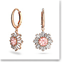 Swarovski Sunshine Hoop Earrings, Pink, Rose Gold-Tone Plated