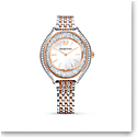 Swarovski Crystalline Aura Watch, Metal Bracelet, White, Rose Gold Tone Finish