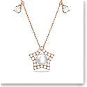 Swarovski Jewelry and Pearls Star Rose Gold Stella Necklace