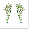 Swarovski Jewelry Gema, Clip Earrings Large Green, Gold