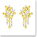 Swarovski Jewelry Gema, Clip Earrings Chandelier Yellow, Gold