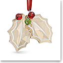 Swarovski Holiday Cheers Ornament Gingerbread Holly Leaves