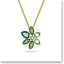 Swarovski Jewelry Necklace Gema, Pendant Green, Gold