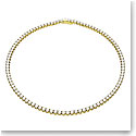 Swarovski Matrix Gold Round Cut Tennis Necklace