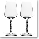 Orrefors Carat Wine Glasses, Pair