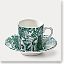 Ralph Lauren Faded Peony Espresso Cup and Saucer, Green