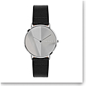 Orrefors Crystal O-Time Black Mirror Dial Watch