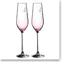 Miranda Kerr for Royal Albert Pink Crystal Champagne Flute, Pair