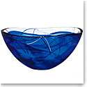 Kosta Boda Contrast 13 3/4" Crystal Bowl, Blue