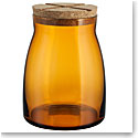 Kosta Boda Bruk Jar with Cork Amber, Large