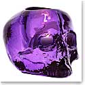 Kosta Boda Still Life Skull Crystal Votive, Purple