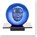 Kosta Boda Headman Blue AC -20 Sculpture by Bertil Vallien