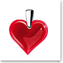 Lalique Amoureuse Beaucoup Heart Pendant, Red