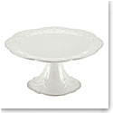 Lenox French Perle White Dinnerware Pedestal Cake Plate, Medium