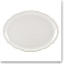Lenox French Perle Bead White Dinnerware Oval Platter 16"