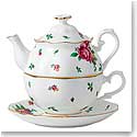 Royal Albert China New Country Roses White Tea For One