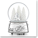 Reed And Barton 2023 Christmas Polar Bear Musical Snow Globe "Jingle Bells"