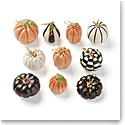 Lenox 2022 Mini Pumpkin 10 Piece Ornament Set
