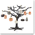 Lenox 2022 Mini Pumpkin 10 Piece Ornament And Matte Black Metal Tree Set
