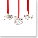Reed And Barton Silver Christmas Toy Ornaments, Set Of 3
