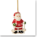 Lenox Christmas 2022 Santa on Skis Dated Ornament