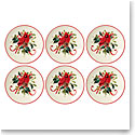 Lenox Winter Greetings Dinnerware Cardinal Party Plates, Set of 6